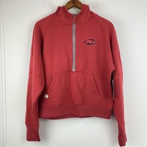 Colosseum size Medium Women’s Arkansas Razorbacks 1/2 Zip Pullover Hoodie